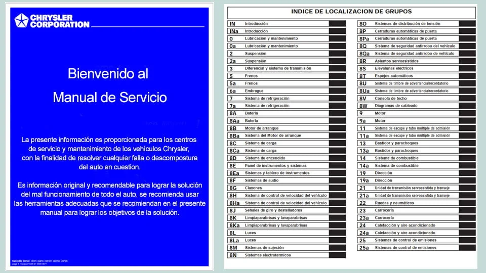 Descargar Manual de Taller Chrysler Sebring 2002