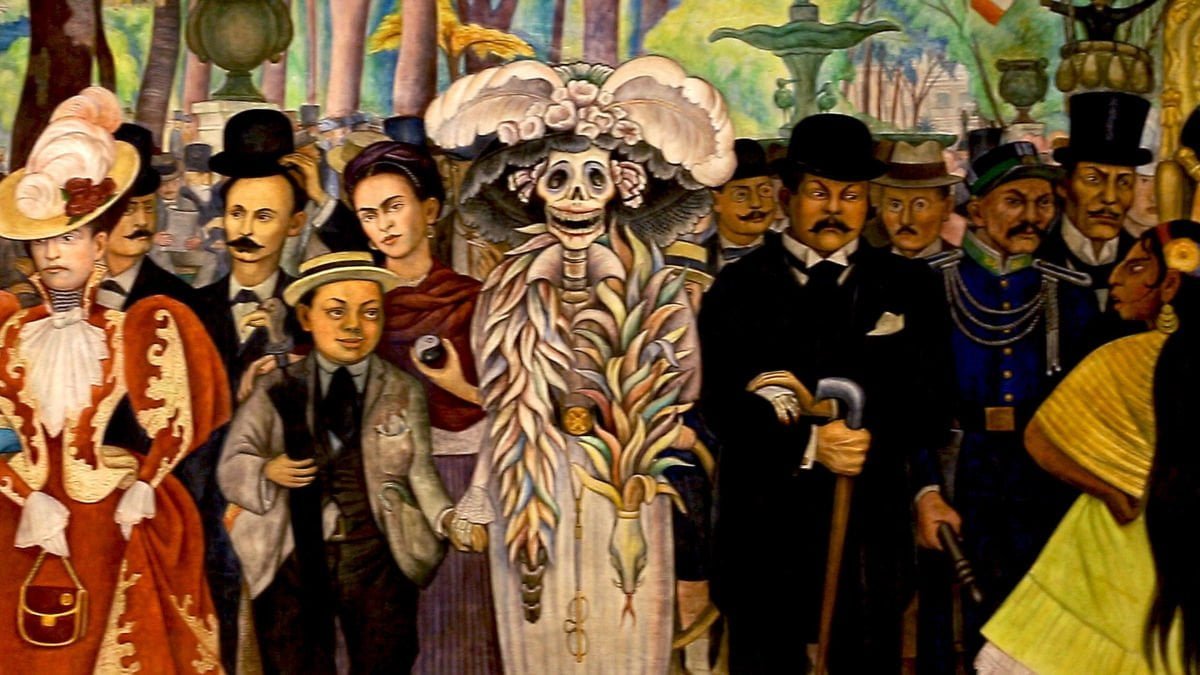 Pintura de la Catrina de Diego Rivera