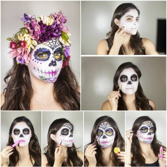 Maquillaje de Catrina para Niñas y Mujeres - Maquillaje de Catrina paso a paso