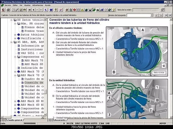 Manual Audi A6 2011 Reparación y Servicio de Frenos, Ajustadores, Balatas, Boosters, Bujes de Caliper, Discos de Frenos, manguera de frenos, resortes de balatas