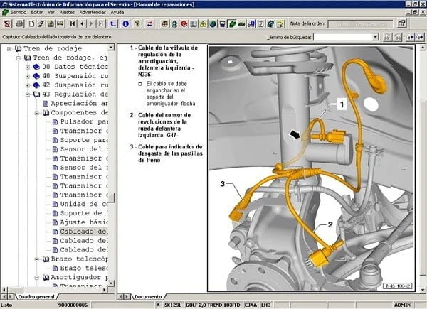 Manual Volkswagen Amarok 2011 Reparación y Servicio de Suspensión Automotriz, horquilla, resortes, amortiguadores, tirante, brazos de suspensión, puente de suspensión, gomas, hules