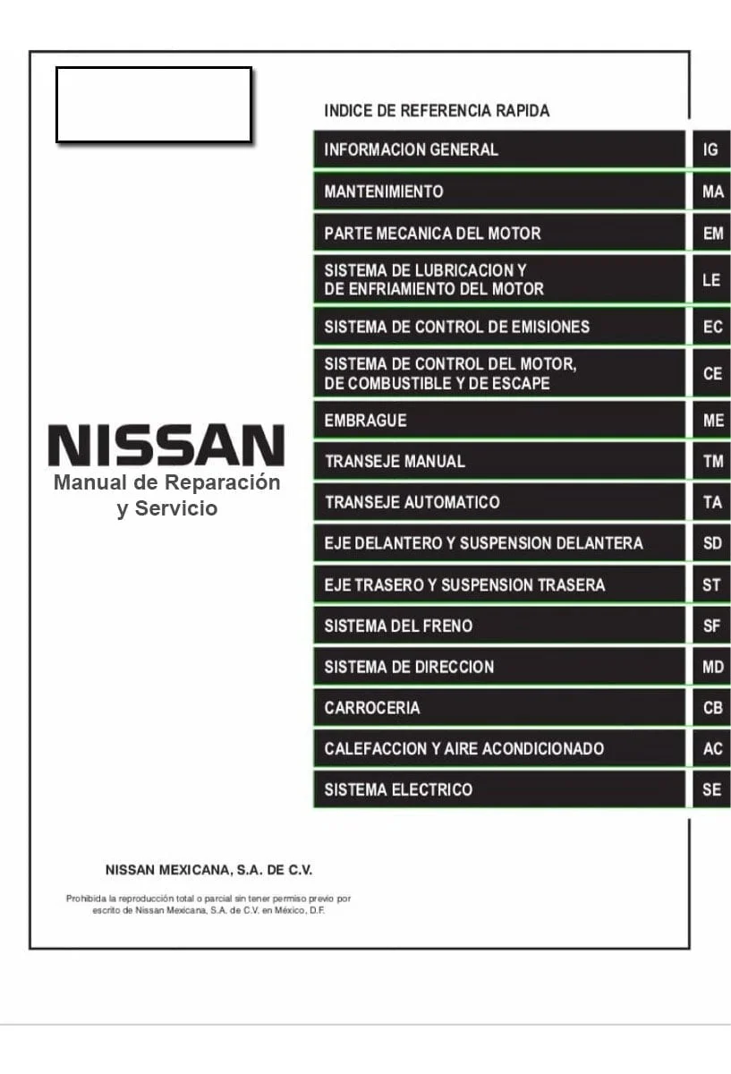 Manual de Taller Nissan D21 1997