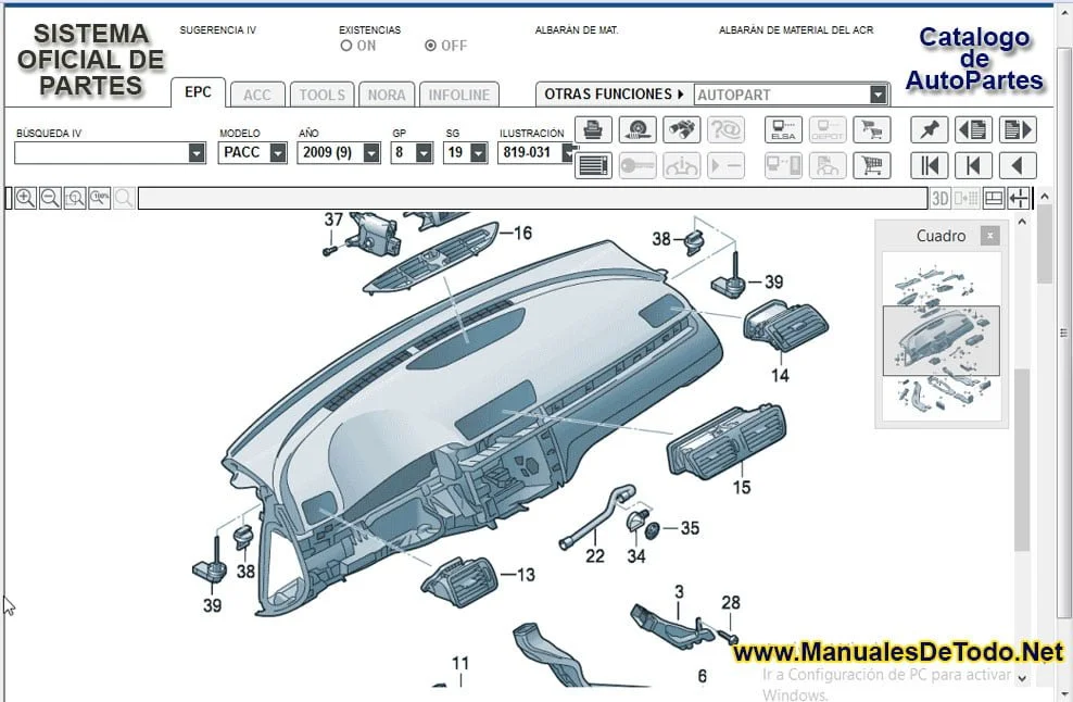 Refacciones para el Motor de Seat Altea 2008