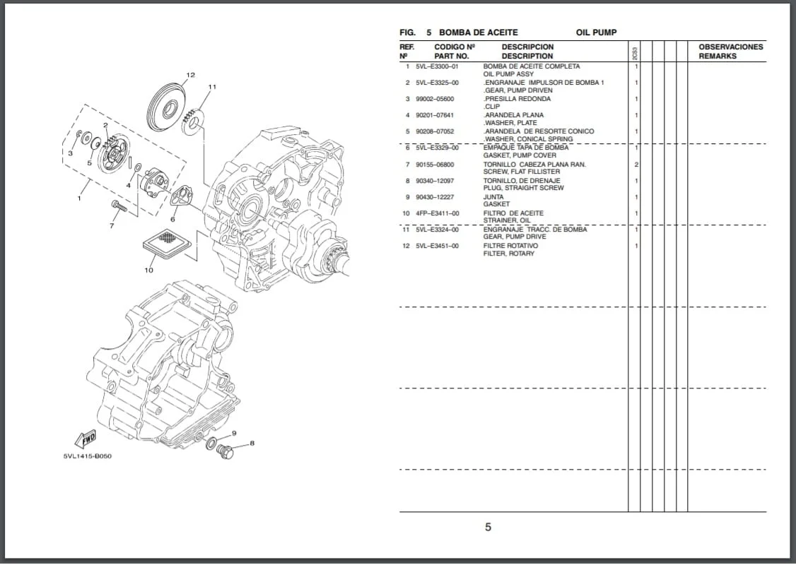 Repuestos motor moto Yamaha LB80 Chappy