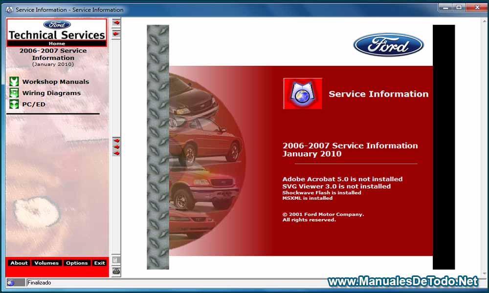 Ford TIS 2006-2007 Sistema de Información Técnica Manuales