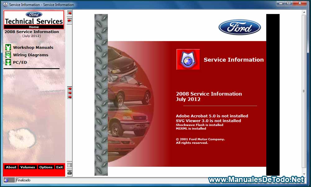 Ford TIS 2008 Sistema de Información Técnica Manuales