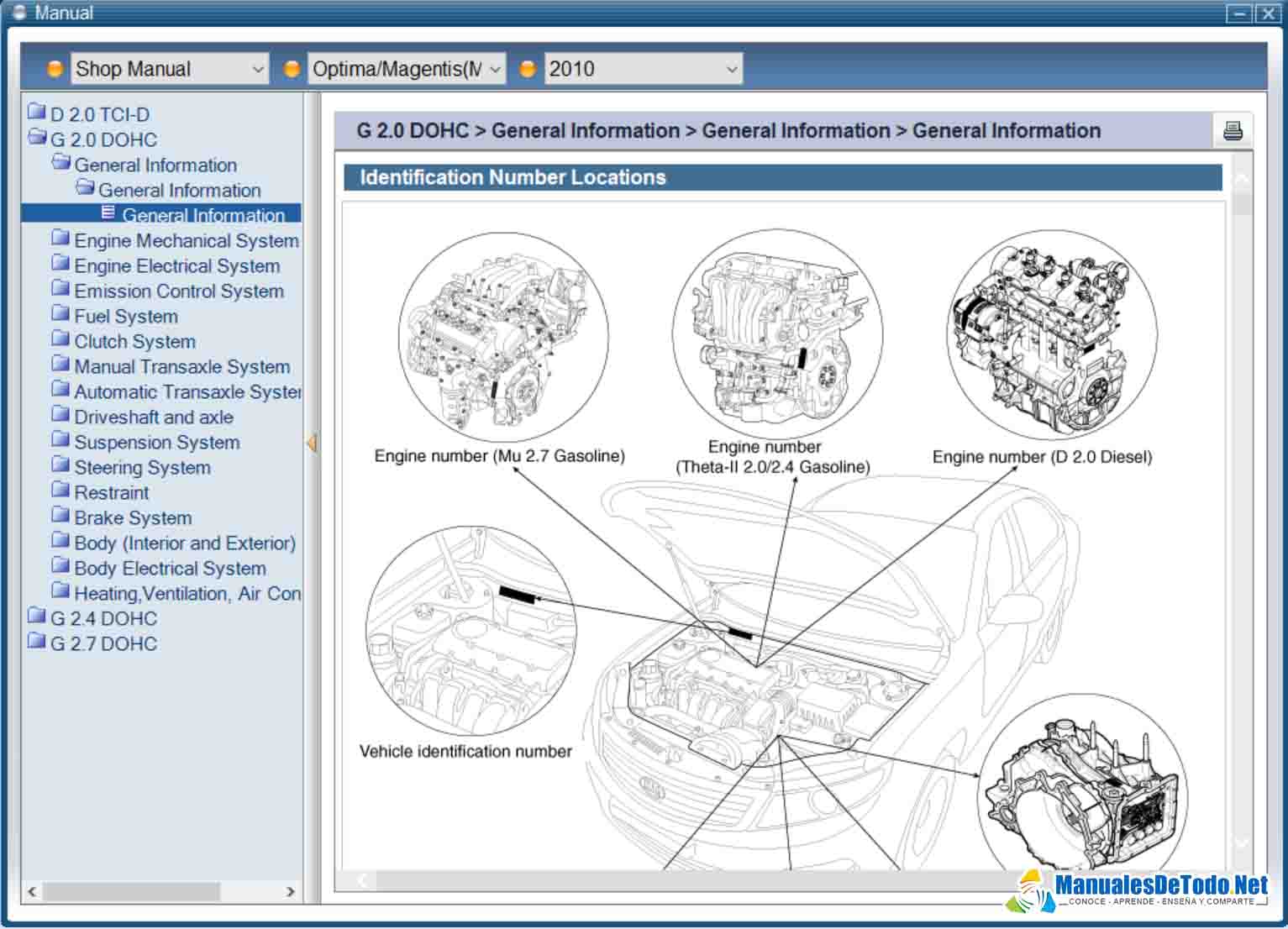 Manual de Taller KIA SORENTO 2011 Descargar PDF Gratis