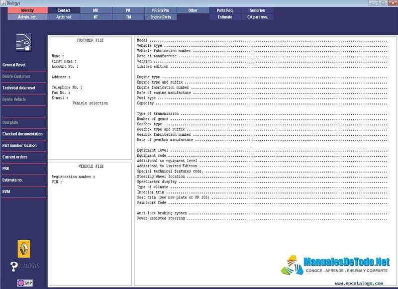 Catalogo de Partes RENAULT Megane RS 2012