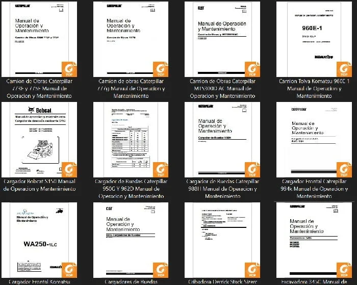 Manuales de Operación y Mantenimiento de Maquinaria Pesada