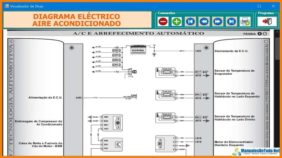 Diagrama Eléctrico Aire Acondicionado Fiat 146 1990