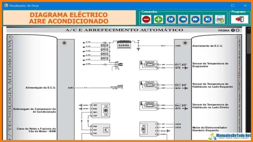 Diagrama Eléctrico Aire Acondicionado Renault 146 2015