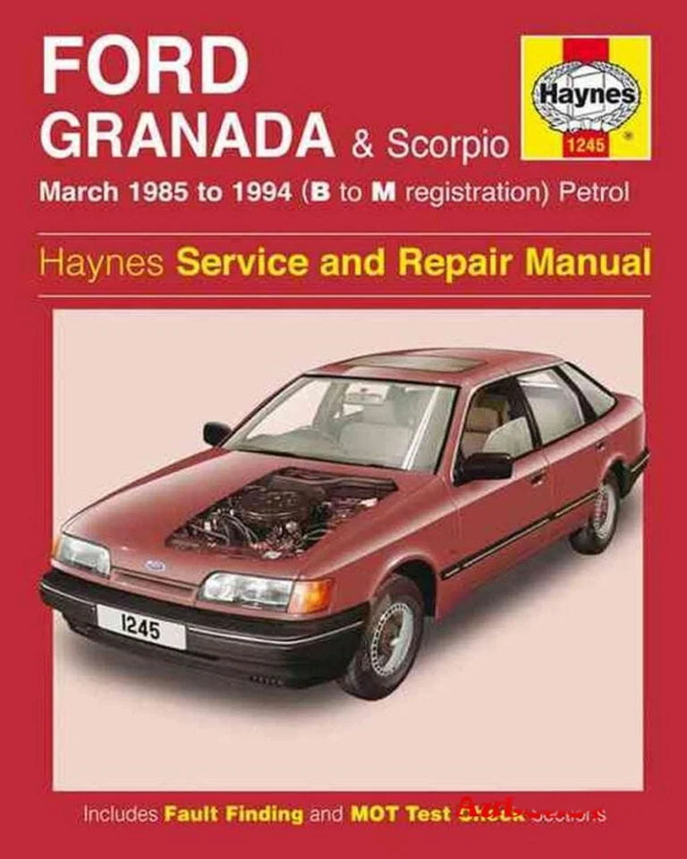 Descargar Manual Haynes Ford GRANADA y SCORPIO 1985-1994 Descargar Manuales de Reparación PDF GRATIS