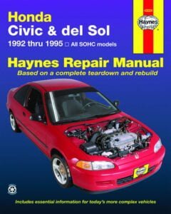 Manual Haynes Honda CIVIC y DEL SOL 1992-1995 Manual de Taller PDF GRATIS