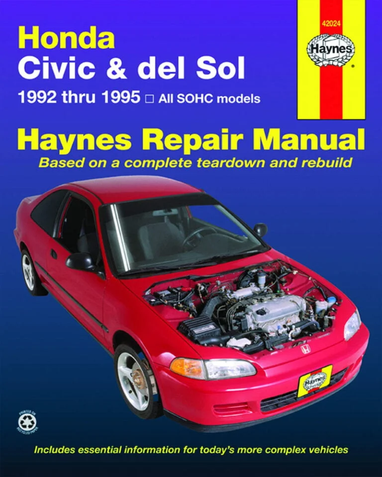 Descargar Manual Haynes Honda CIVIC y DEL SOL 1992-1995 Descargar Manual de Reparación PDF GRATIS