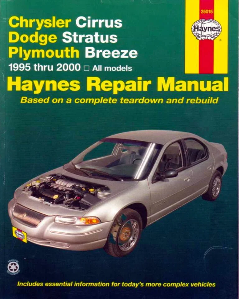 Descargar Manual Haynes Chrysler Cirrus, Dodge Stratus, Plymouth Breeze 1995-2000 PDF Gratis