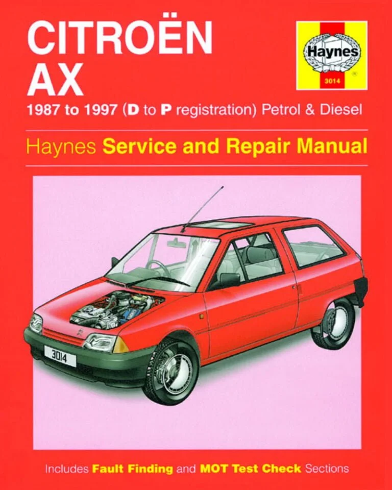 Descargar Manual Haynes Citroen AX 1987-1997 Descargar Manual de Reparación PDF GRATIS