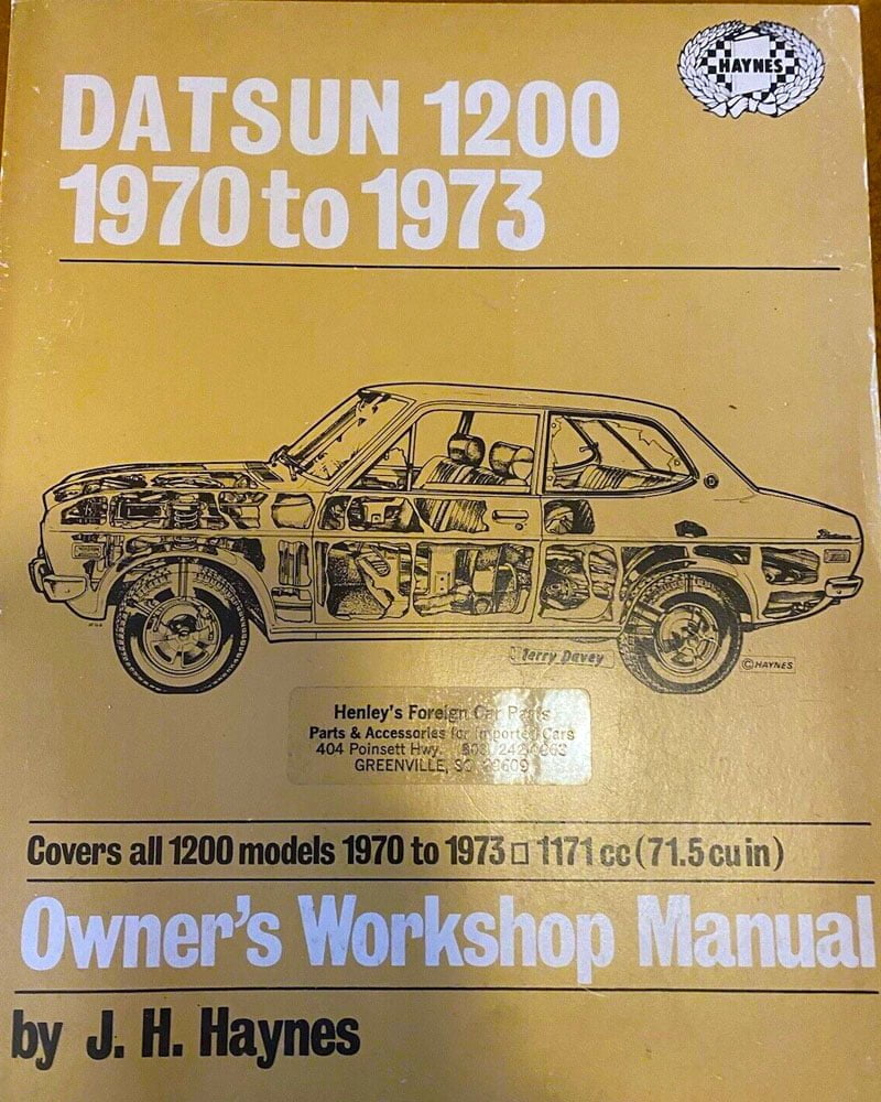 Descargar Manual Haynes Datsun 1200 1970-1973 Descargar Manual de Reparación PDF GRATIS