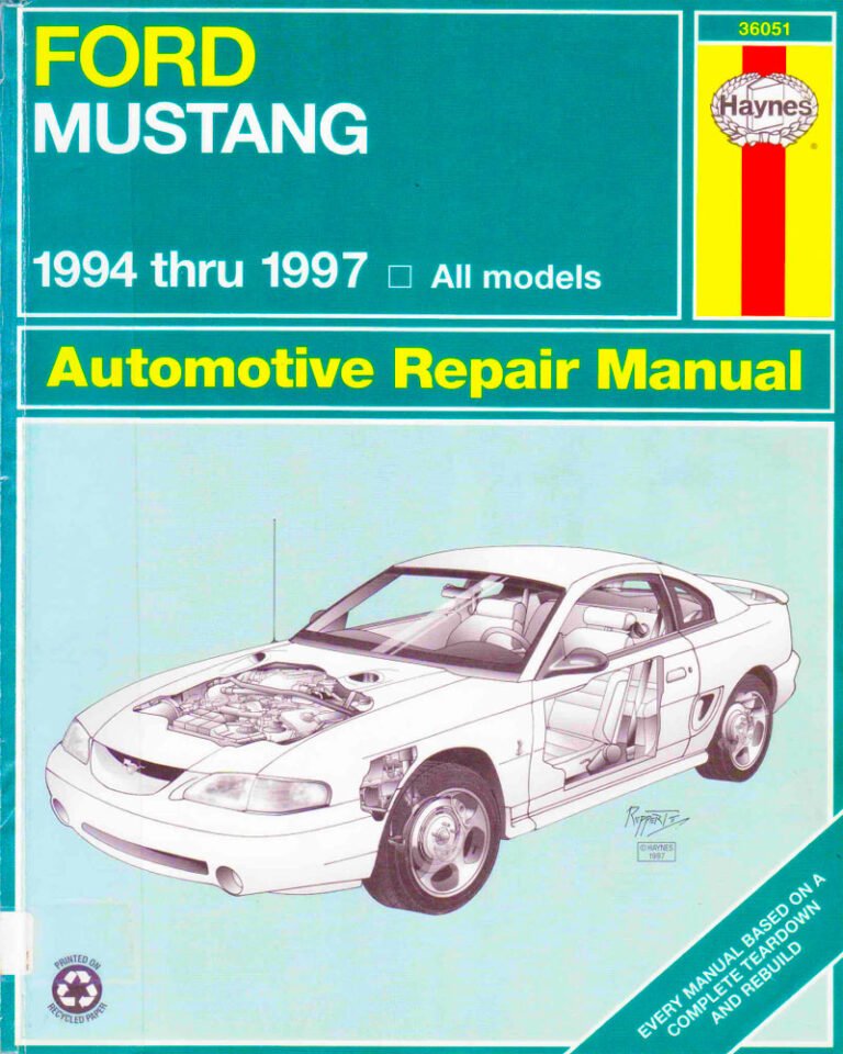 Descargar Manual Haynes Ford MUSTANG 1994-1997 Descargar Manual de Reparación PDF GRATIS