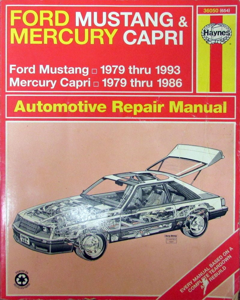 Descargar Manual Haynes Ford MUSTANG y Mercury CAPRI 1979-1993 Descargar Manual de Reparación PDF GRATIS
