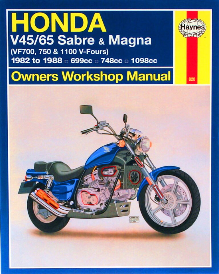Descargar Manual Haynes Moto Honda V45 65 Sabre y Magna VF700-750 y 1100V-Fours PDF GRATIS