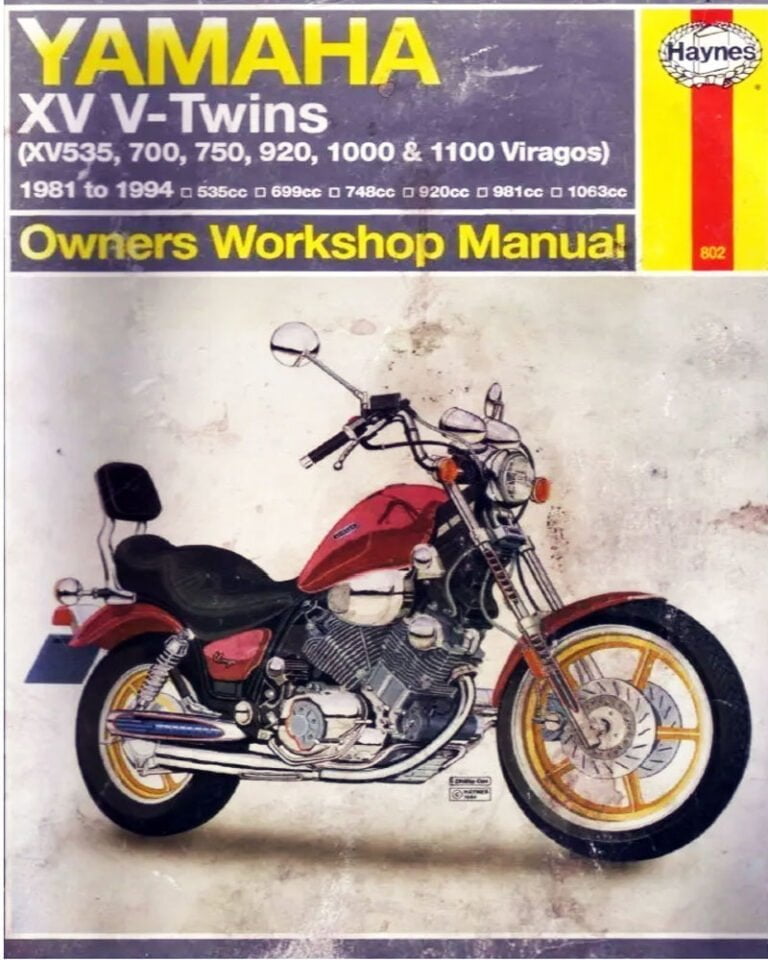 Descargar Manual Haynes Moto Yamaha XV V-Twins 1981-1994 Descargar Manual de Reparación PDF GRATIS