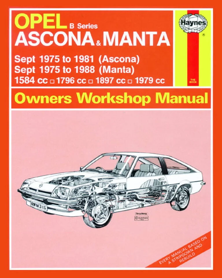Descargar Manual Haynes Opel ASCONA y MANTA 1975-1988 Descargar Manual de Reparación PDF GRATIS
