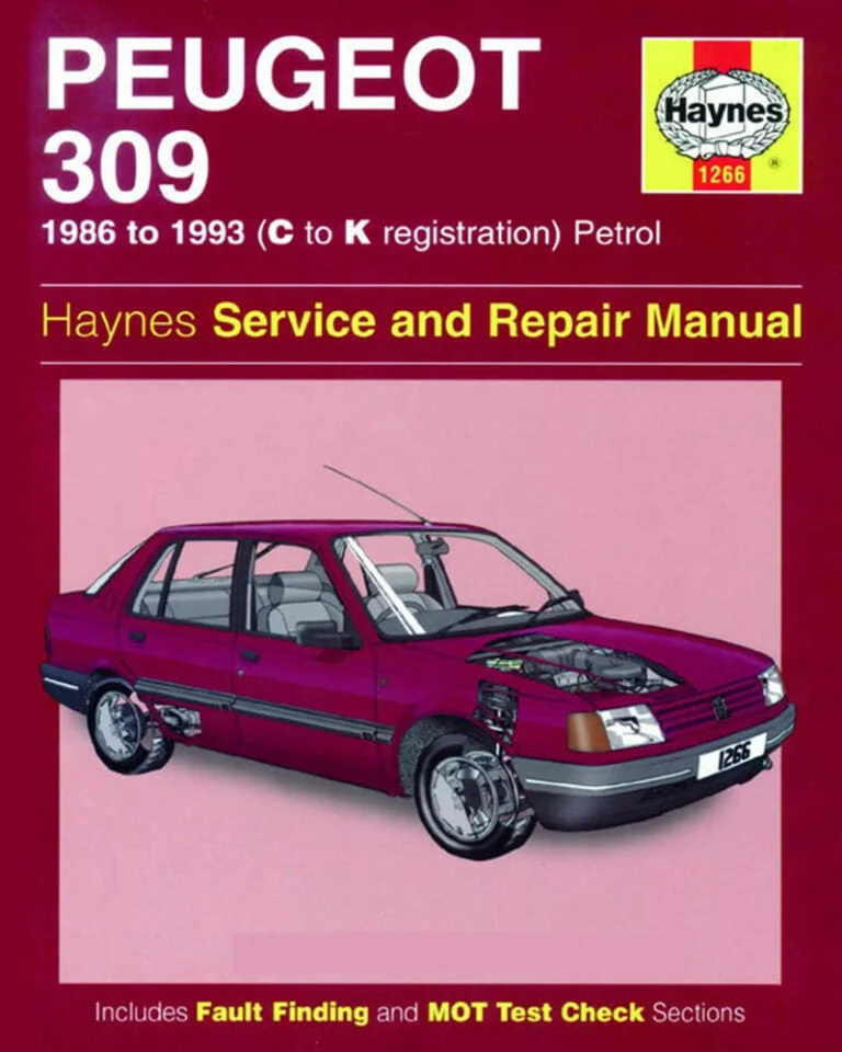 Descargar Manual Haynes Peugeot 309 1986-1993 Descargar Manual de Reparación PDF GRATIS