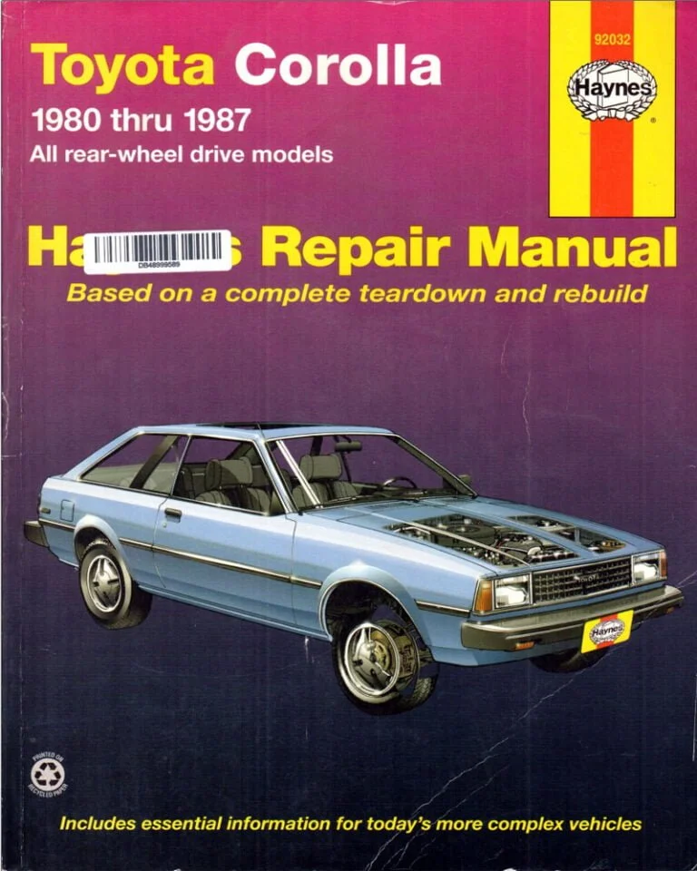 Manual Haynes Toyota COROLLA 1980-1987 Manual de Reparación PDF GRATIS