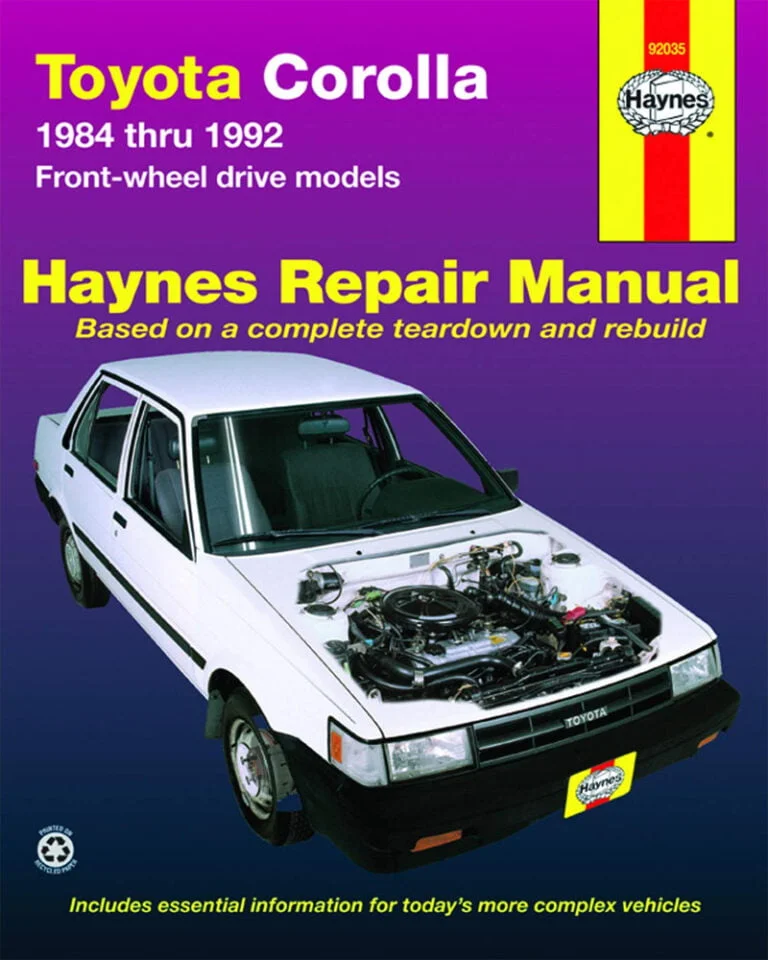 Manual Haynes Toyota COROLLA 1984-1992 Manual de Reparación PDF GRATIS