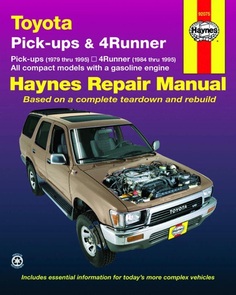 Descargar Manual Haynes Toyota PICKUPS y 4RUNNER 1979-1995 Descargar Manual de Reparación PDF GRATIS