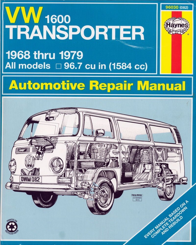 Manual Haynes Volkswagen COMBI 1600 1968-1979 Manual de Reparación PDF GRATIS
