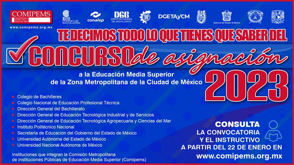 COMIPEMS 2023 Convocatoria Fechas Registro Aciertos y Guías de ESTUDIO GRATIS
