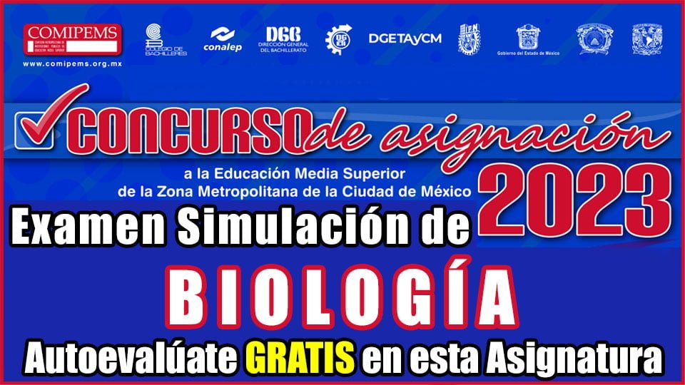 Examen de Biología Resuelto COMIPEMS 2023 Simulacro Online y Descarga GUÍA en PDF