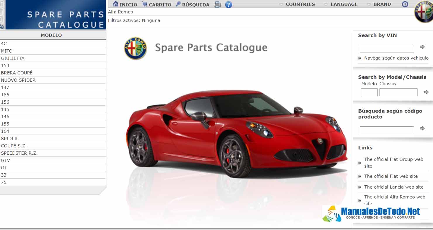 Descargar Gratis Catalogo de Partes ePER para Autos Alfa Romeo