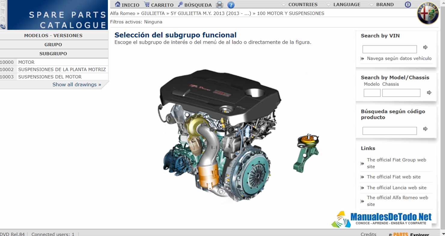 ePER catalogo de autopartes de Motor FIAT