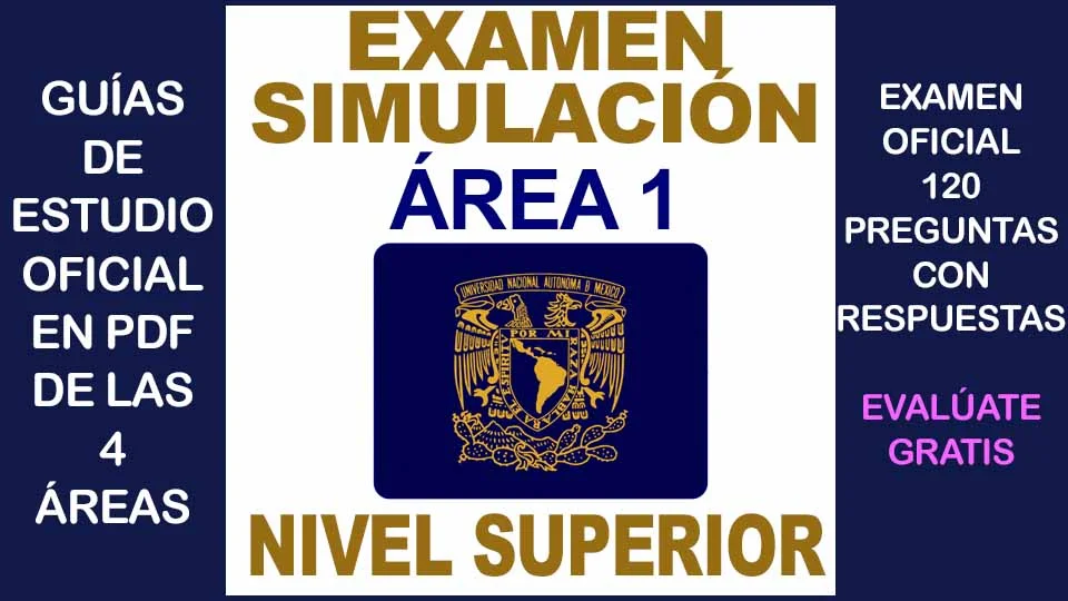 Examen Simulacro UNAM área 1 Ciencias Físico Matemáticas y de Ingenierías