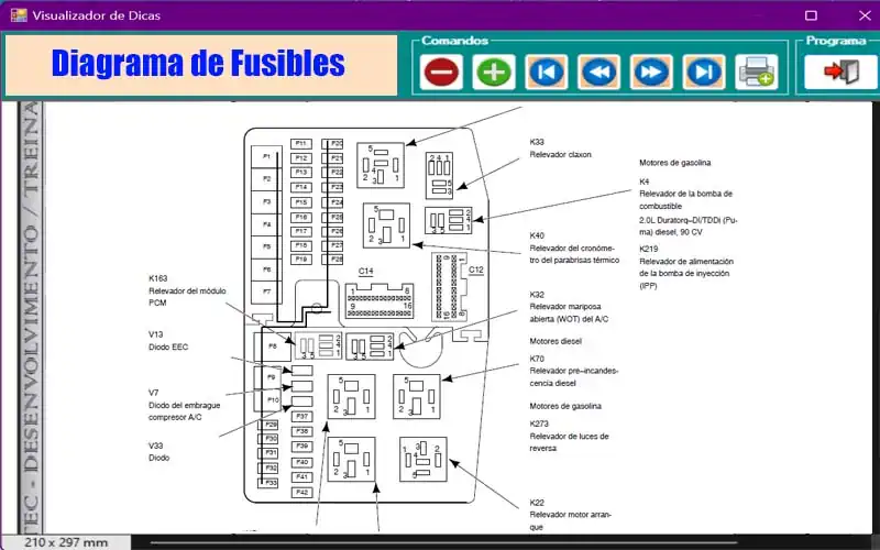 Descargar Diagrama de Fusibles Lancia Dedra 2008 Esquema Eléctrico de Fusibles Lancia Dedra 2008