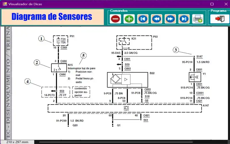 Descargar Diagrama de Sensores Lancia Dedra 2008 Diagrama Eléctrico de Sensores Lancia Dedra 2008